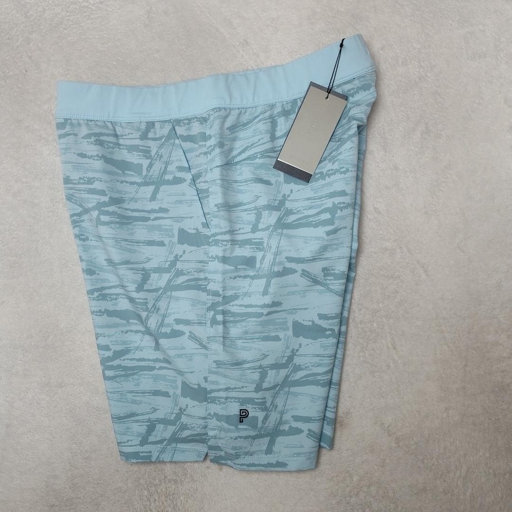 Public‎ Rec Shorts Mens 32 Blue Camo 9.5" Athletic Flex Golf Workout Quick Dry